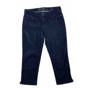 Eddie Bauer Women’s Curvy Crop Blue Cotton Blend Denim Jeans‎ Size 8